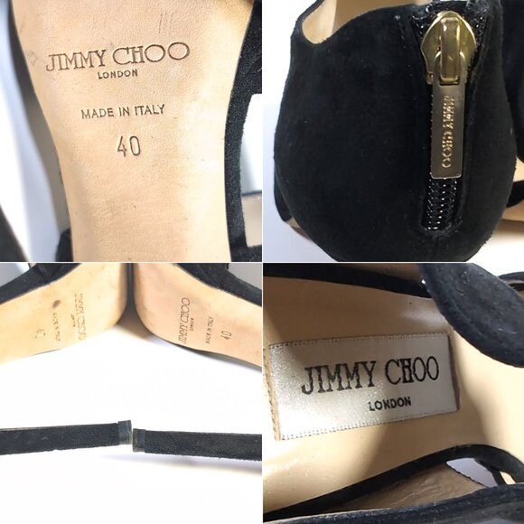 Jimmy Choo Shoes 40 Black Suede 'Private Tacco' 120mm Heels - Picture 5 of 7